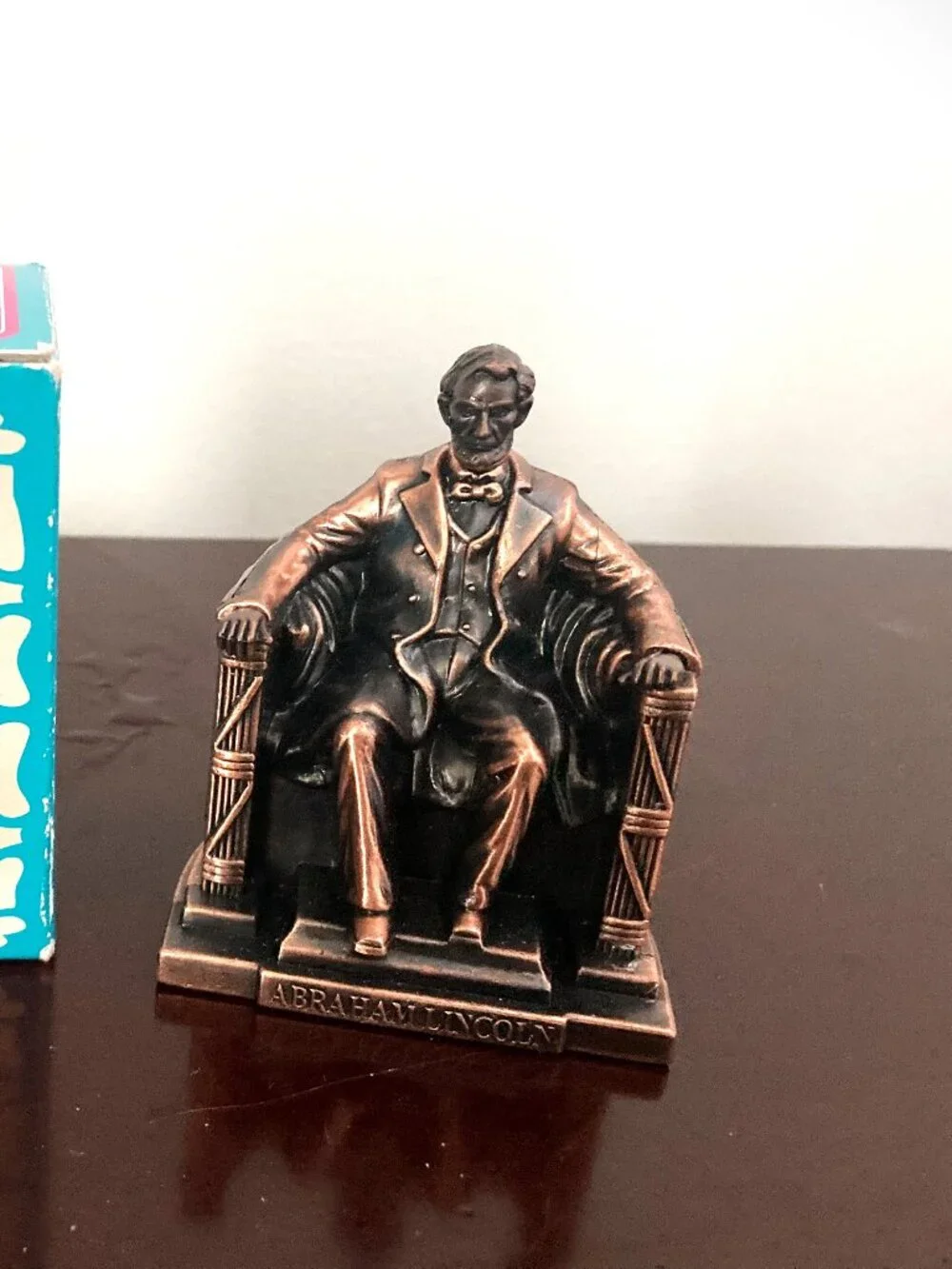 Abraham Lincoln Memorial Die Cast Metal Collectible Pencil Sharpener with Box